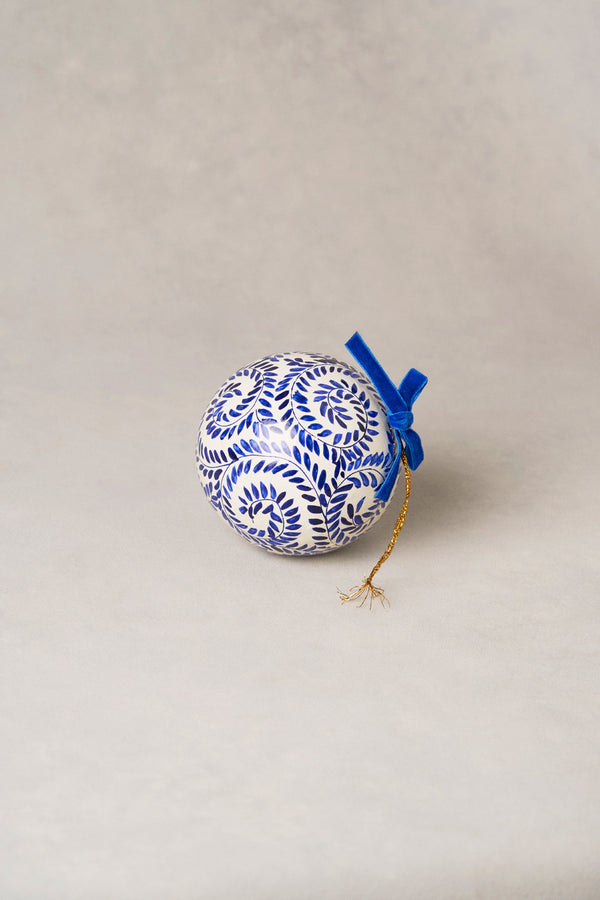 4” Large Swirl Bauble - Blue