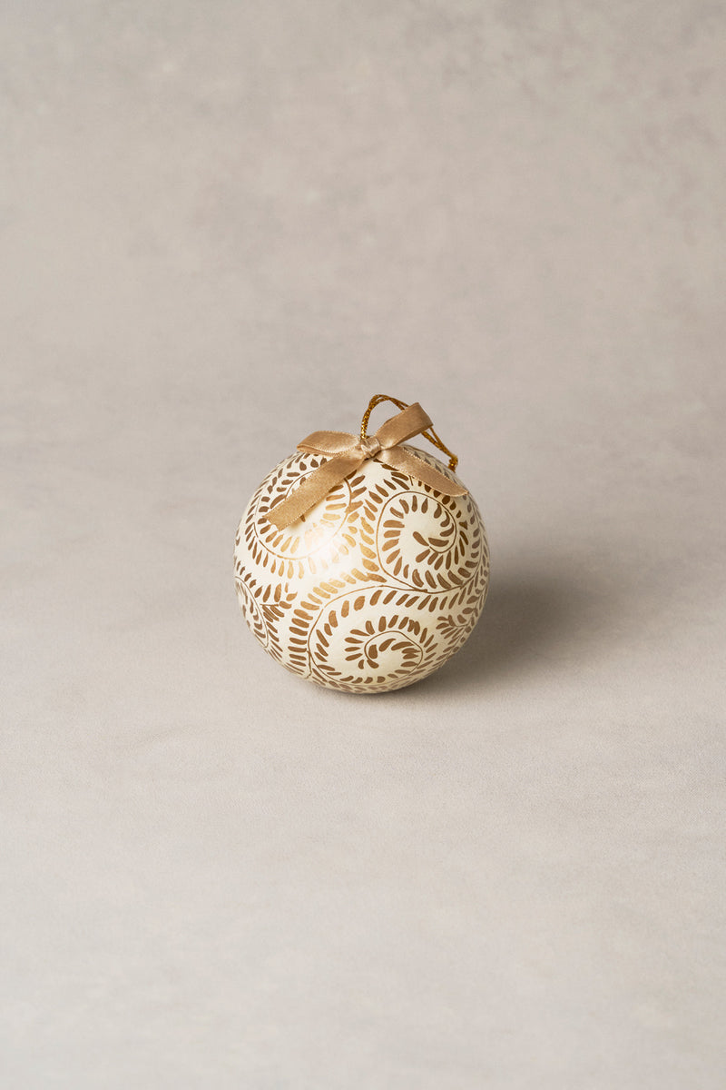 4” Large Swirl Bauble - Gold