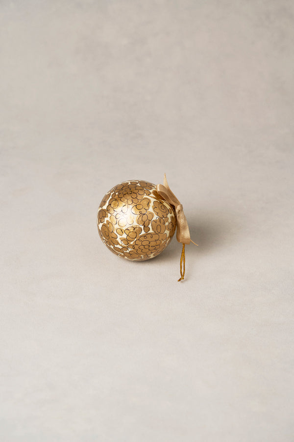 3” Small Floral Bauble - Gold