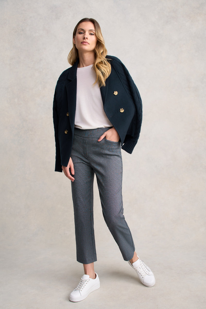 Tapered Check Pant - Ink Textured Check