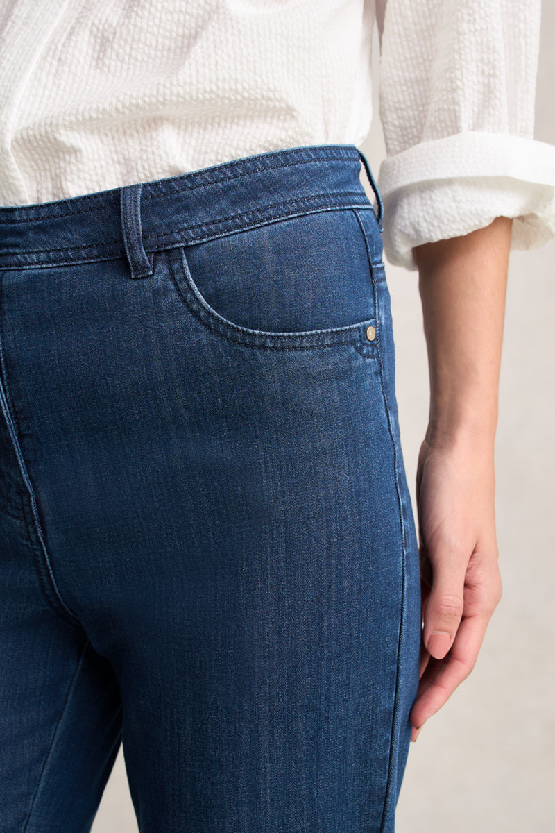 Classique 25 Turn Up Jeans - Mid Wash Denim