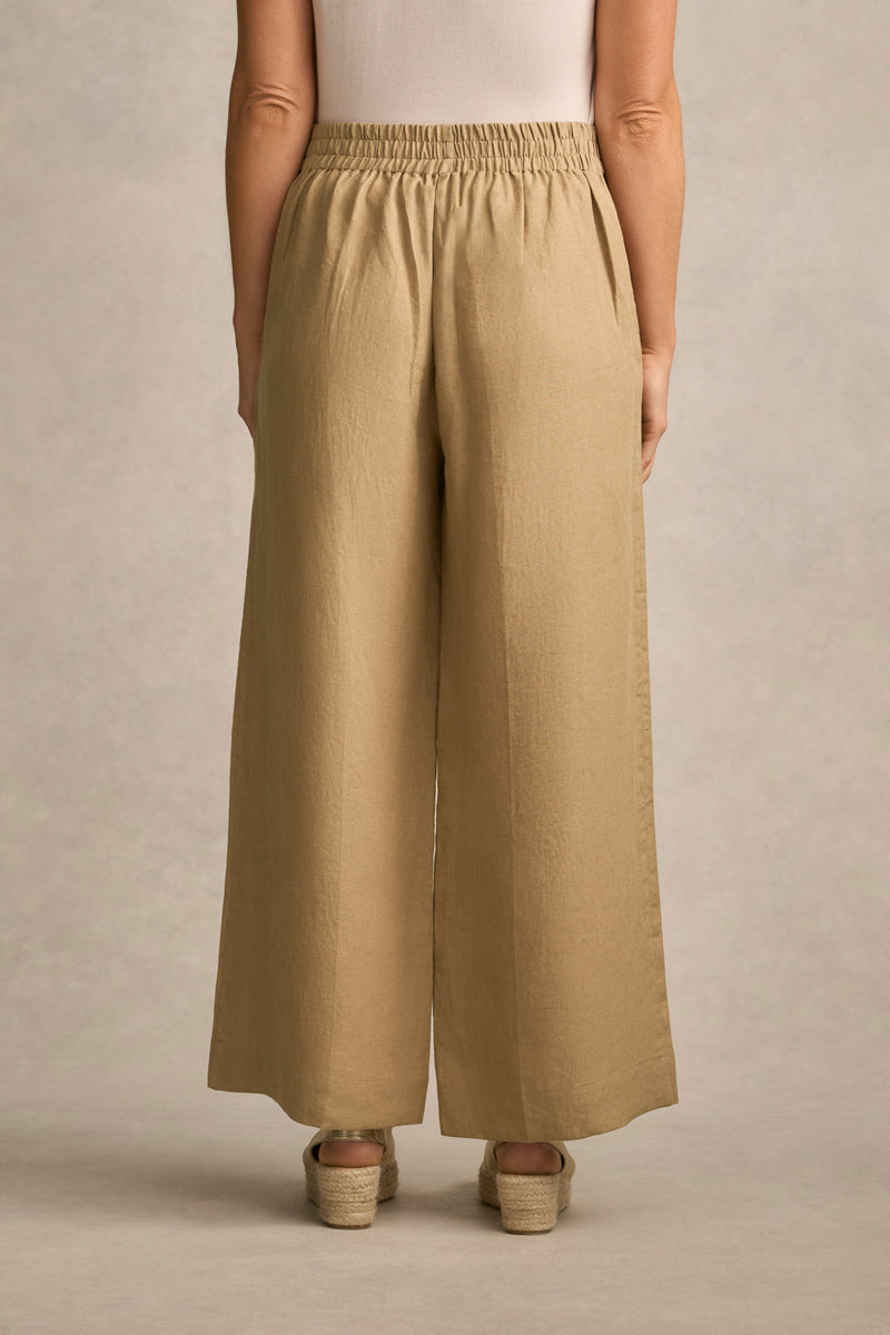 French Linen 7/8 Pant - Camel Twill