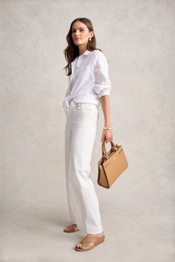 Wide Leg Jeans - White