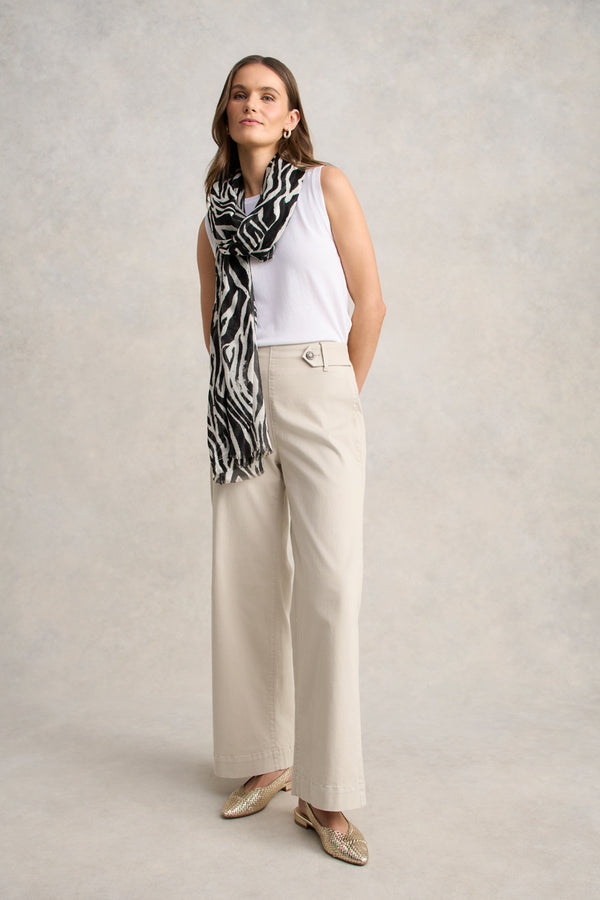 Wide Leg Jeans - Taupe
