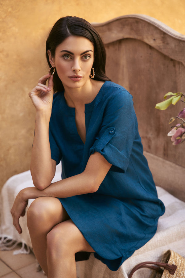 French Linen Shift Dress