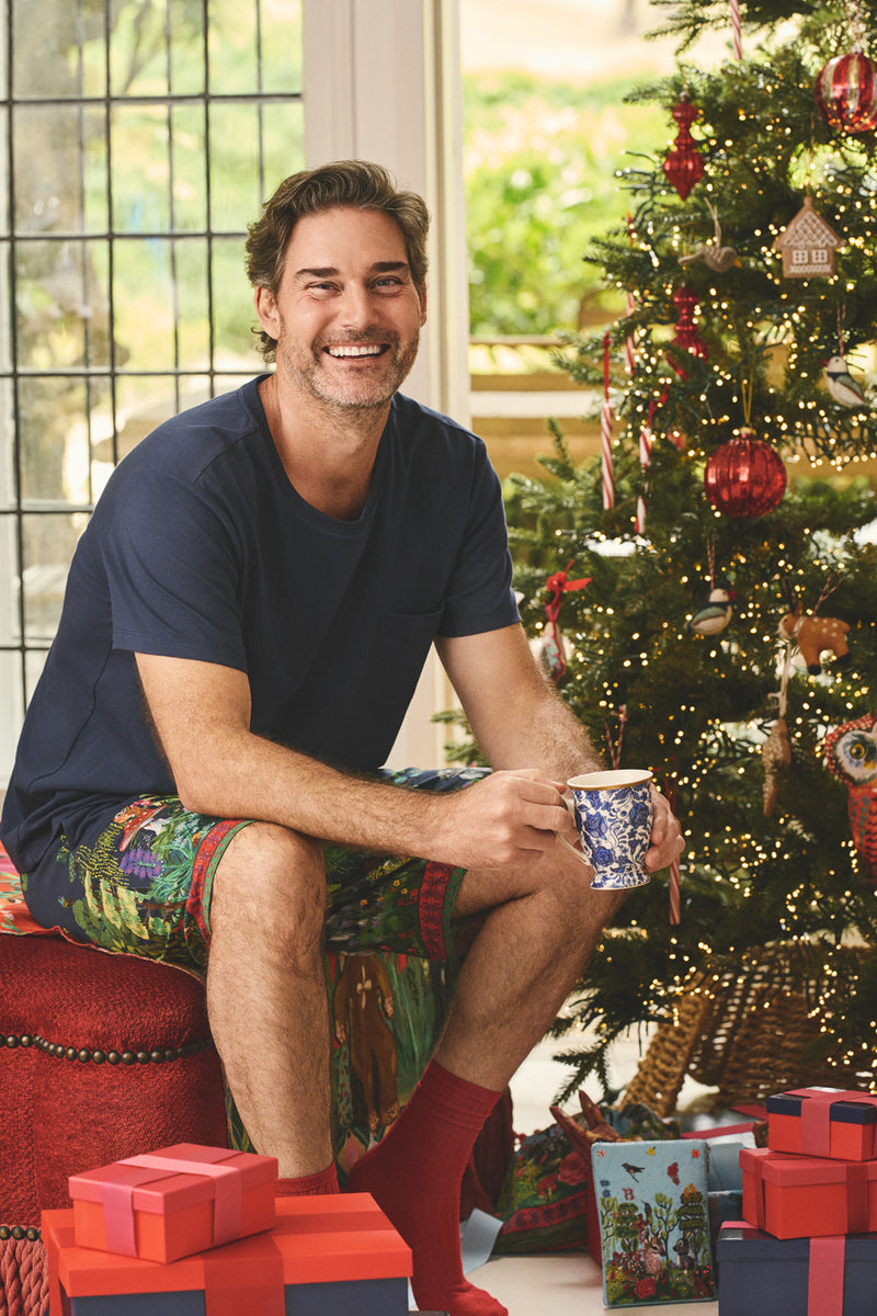 Nathalie Lété Mens PJ Set - Midnight Forest Print