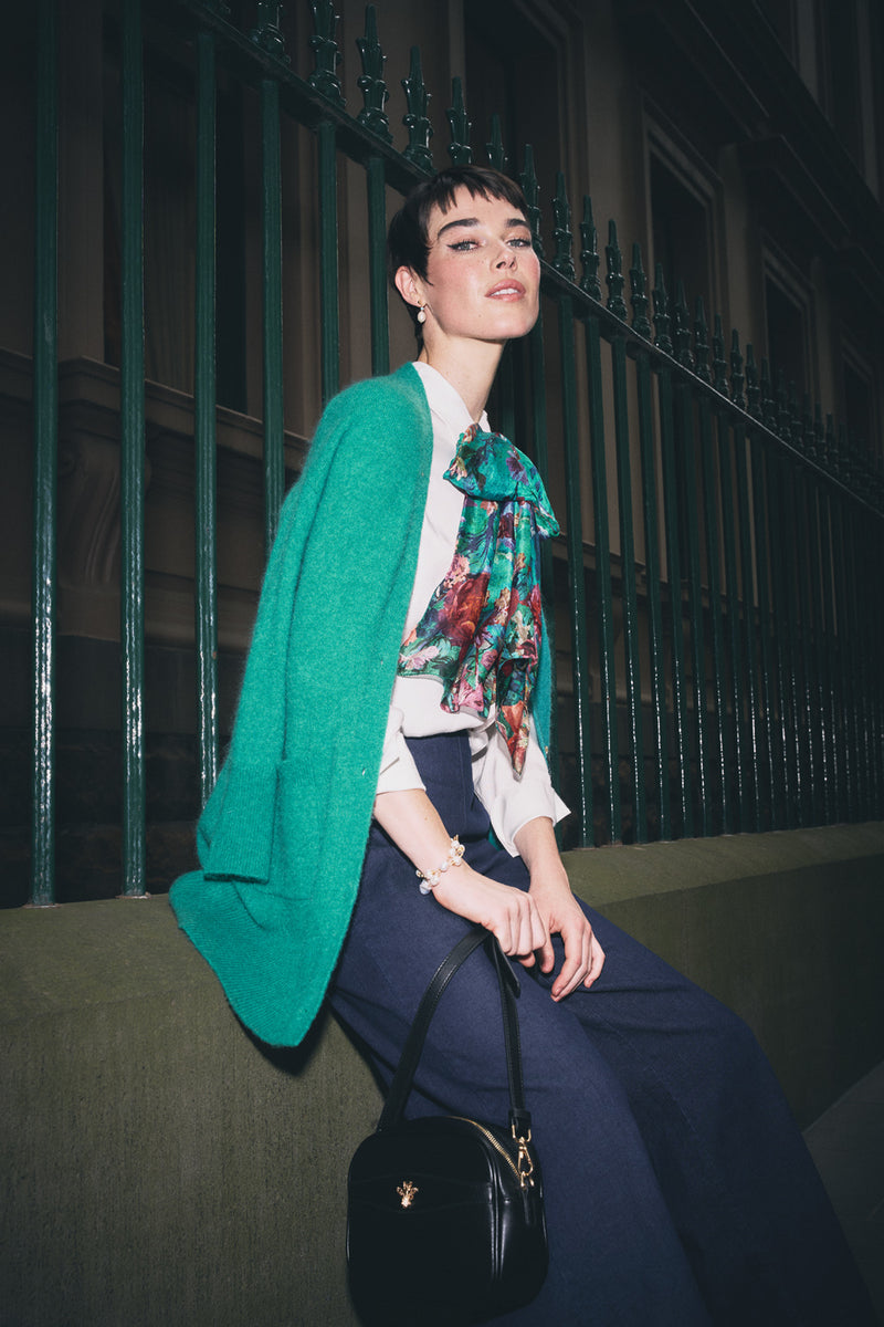 Button Through Mohair Cardigan - Jade