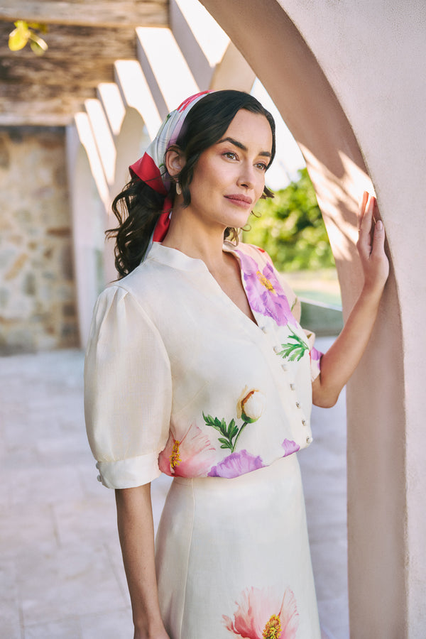 Ramie Blouse – Poppy Print