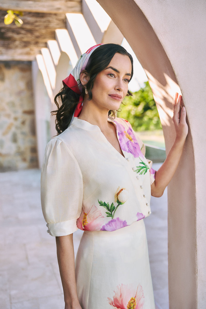 Ramie Blouse – Poppy Print