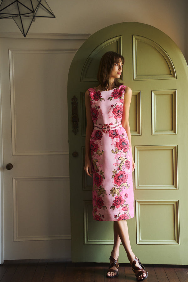 Linen Dress - Sunset Glow Print