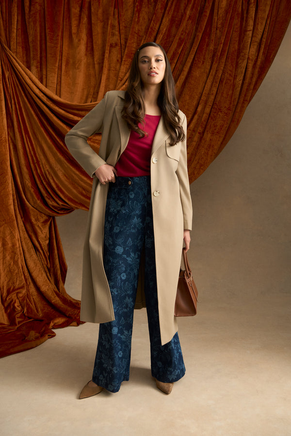 Wide Leg Jeans - Sienna Laser Print