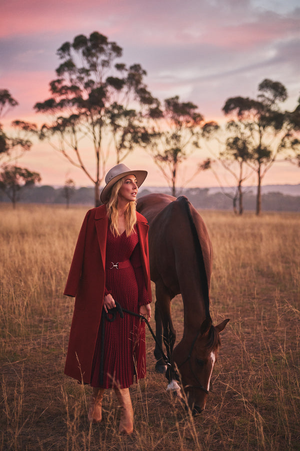 Wool Jacket - Crimson