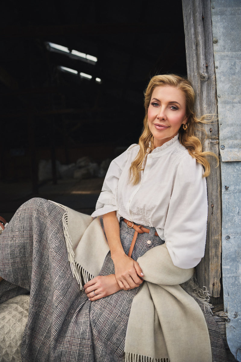 Smock Detail Blouse - Winter White