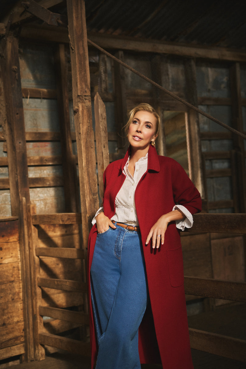 Wool Jacket - Crimson