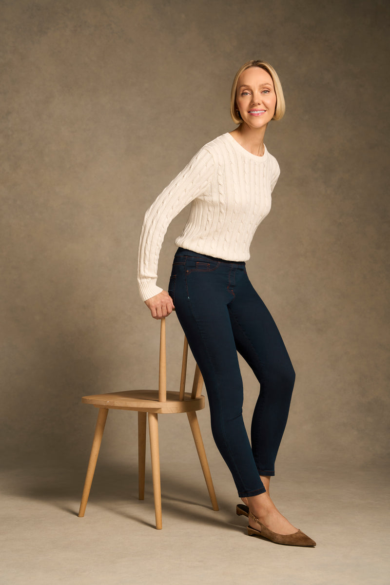 Bengajean® Good Earth Cotton® 7/8 Skinny Leg - Clean Denim Blue