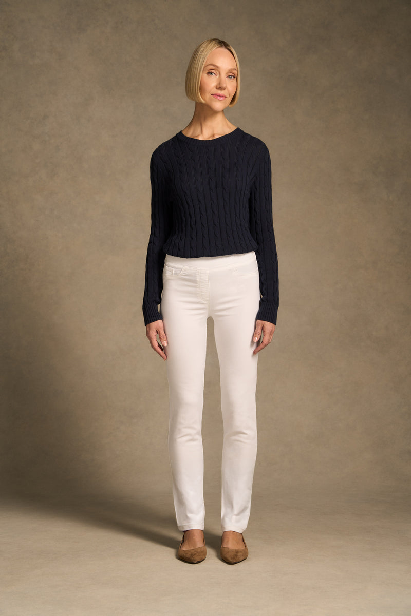 Bengajean® Full Length Straight Leg - White