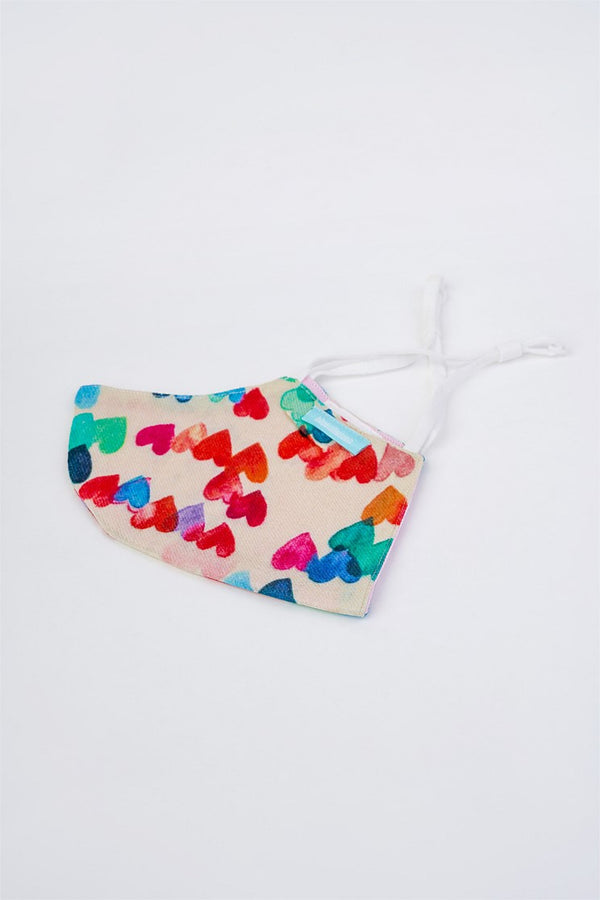 Hearts Cotton Face Mask