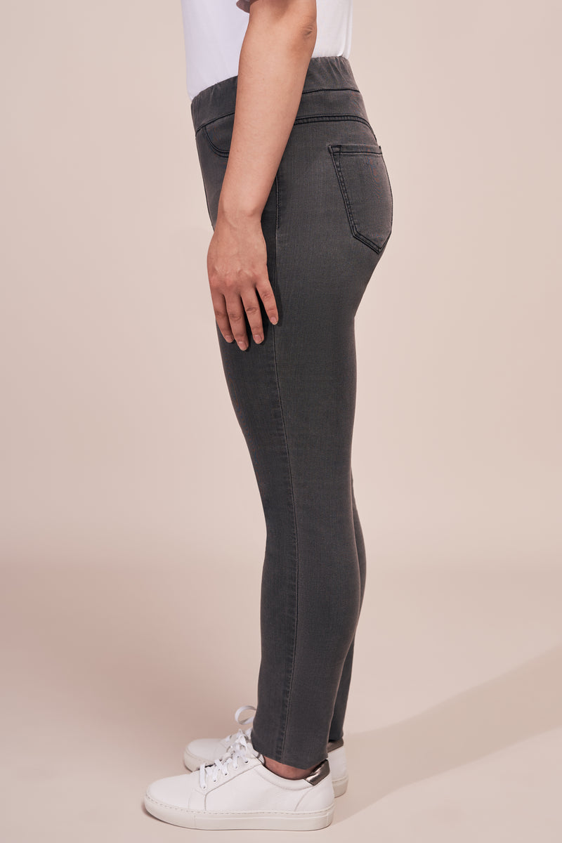 Bengajean Long Length Skinny Leg Petite - Grey Denim