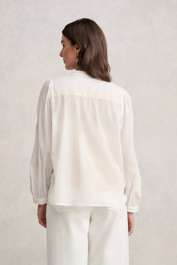 Embroidered Blouse - Cream