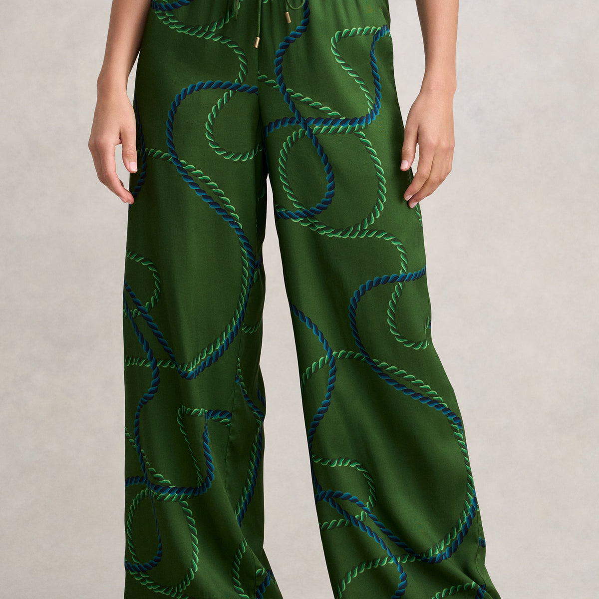 Viscose Pull On Print Pant - Rope Print – Blue Illusion