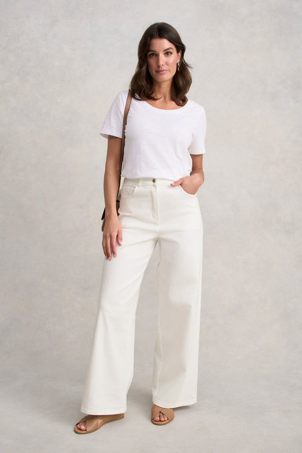 The Classique Wide Leg Jeans - Winter White