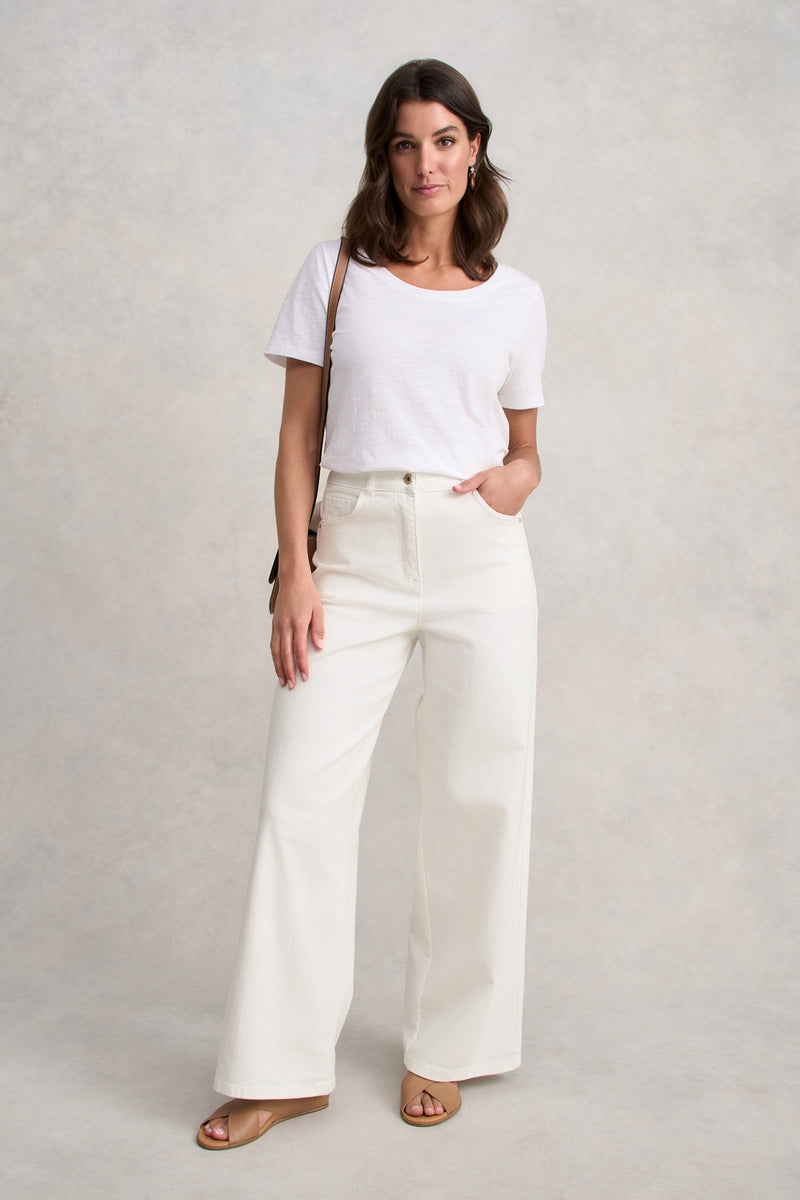 The Classique Wide Leg Jeans - Winter White