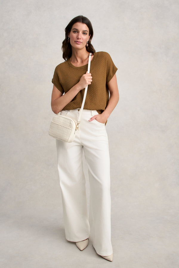 Basket Weave Knit - Tobacco