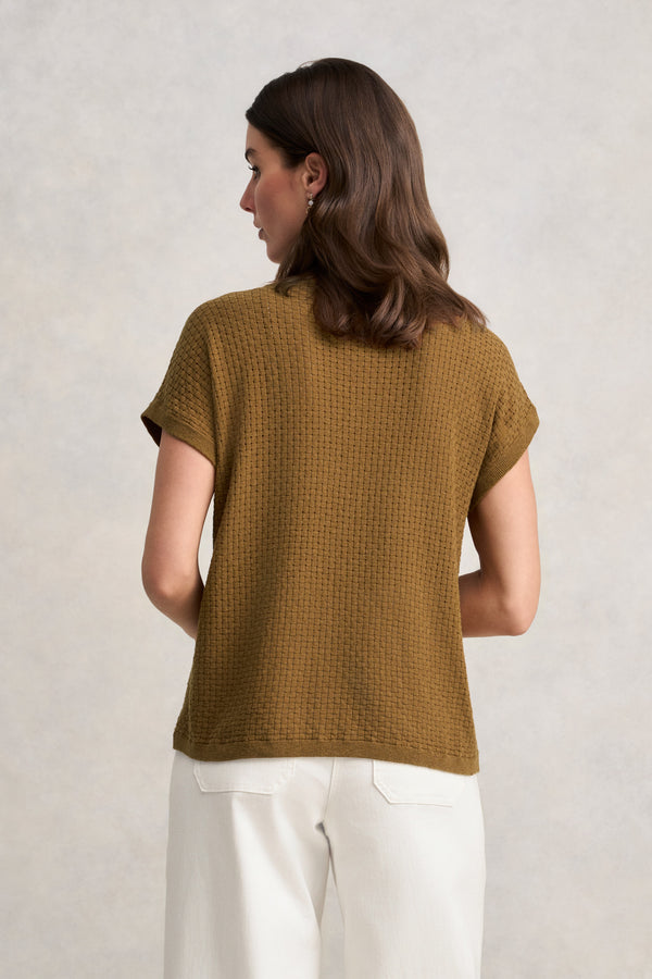 Basket Weave Knit - Tobacco