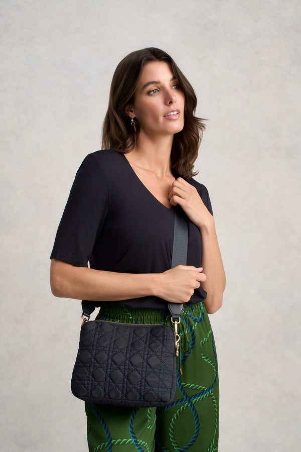 Quilted Crossbody - Ink
