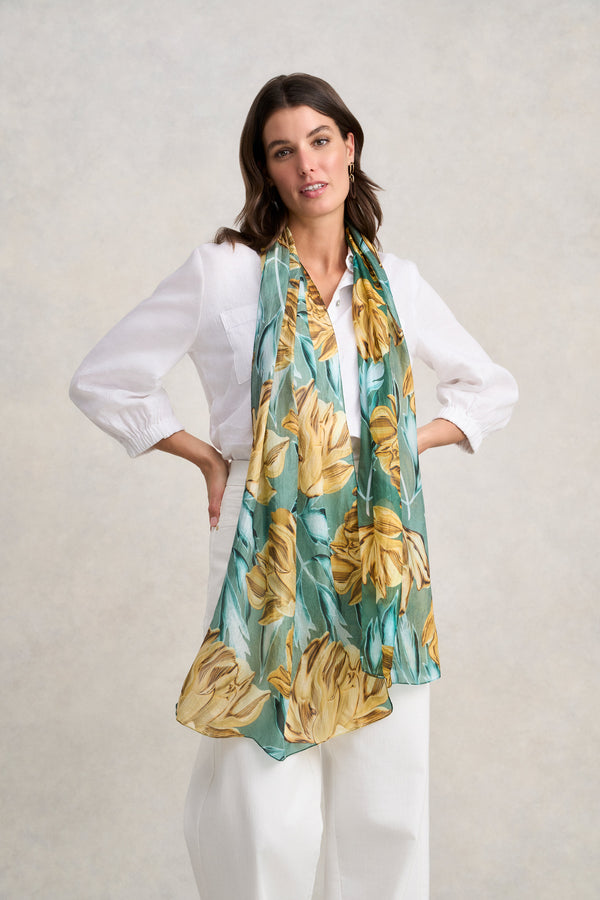 Floating Stems Scarf - Multicolour