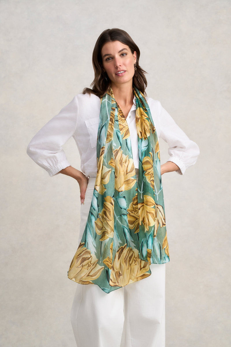 Floating Stems Scarf - Multicolour