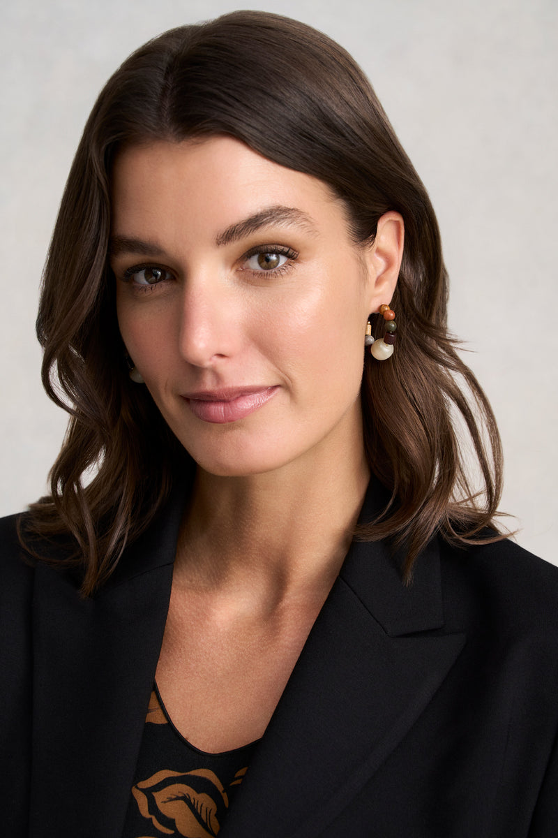 Beaded Hoops - Multicolour