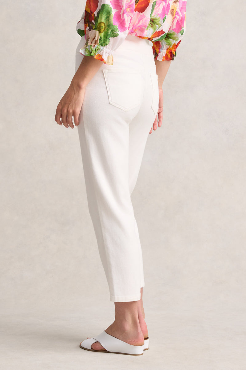 BENGAJEAN ANKLE LENGTH STRAIGHT LEG - CREAM