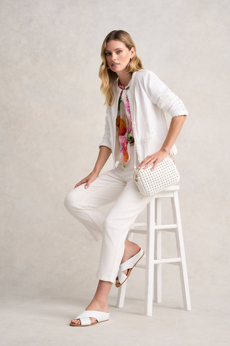 BENGAJEAN ANKLE LENGTH STRAIGHT LEG - CREAM