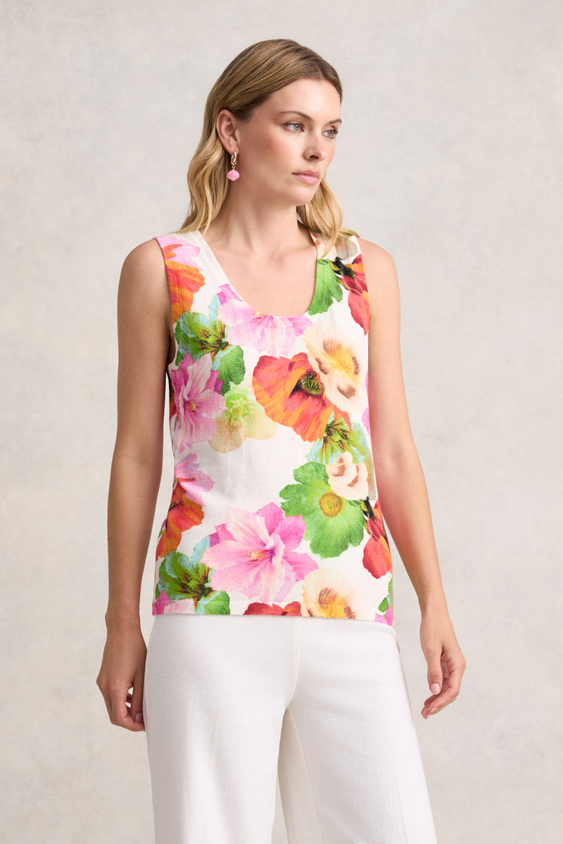 KNIT LAYERING TANK - MULTI FLORAL