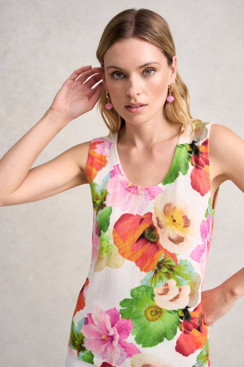 KNIT LAYERING TANK - MULTI FLORAL