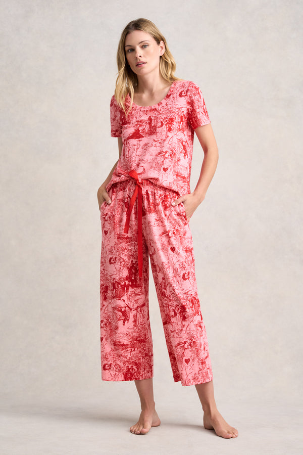 COTTON LADIES PJ SET - MON COEUR PRINT