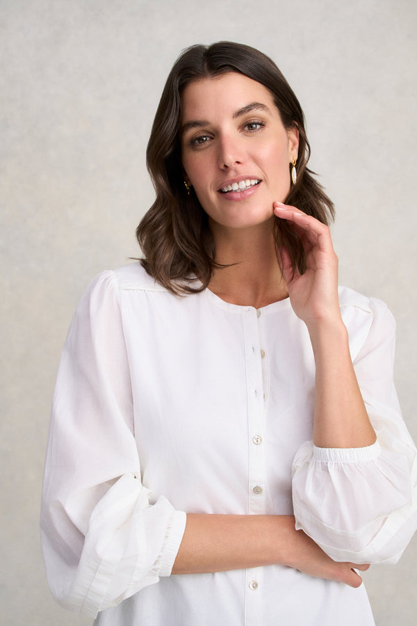 Jersey Mix Shirt - White