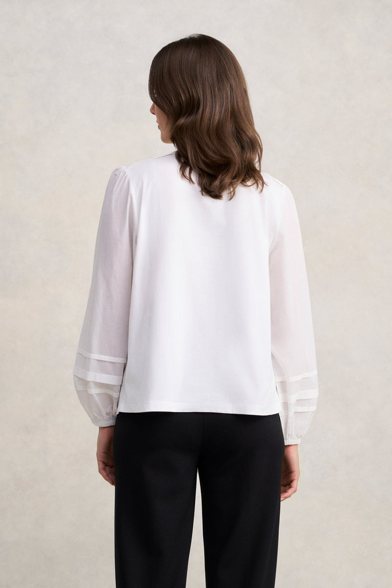 Jersey Mix Shirt - White