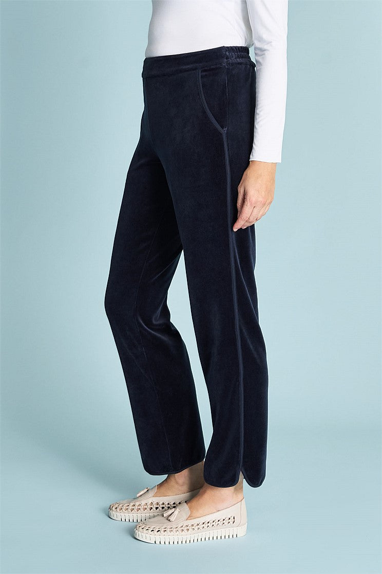 Velour Track Pant – Blue Illusion