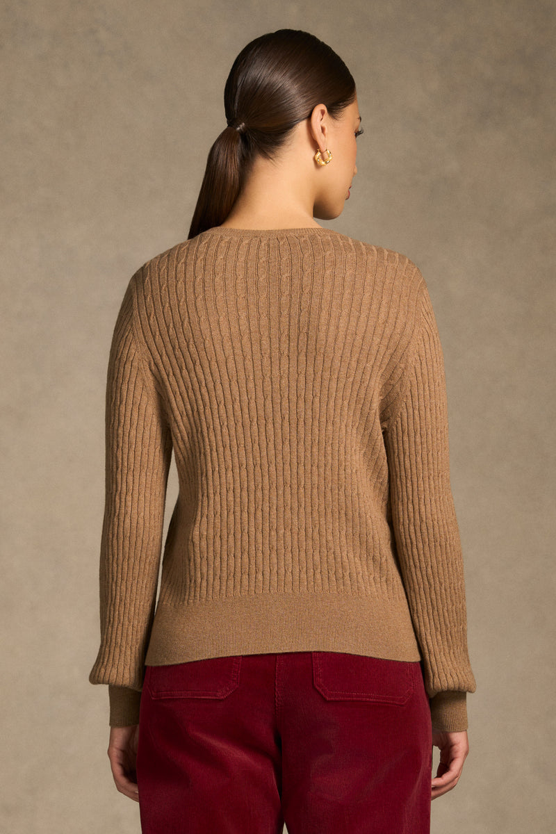 Cable Knit Cardigan - Praline