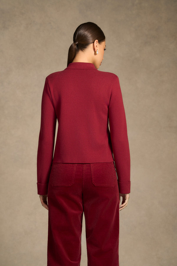 Milano Knit Jacket - Merlot