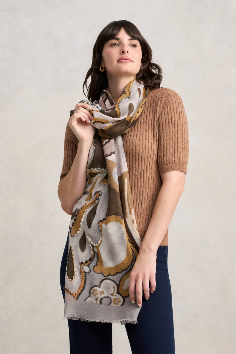 Oversized Floral Scarf - Multicolour