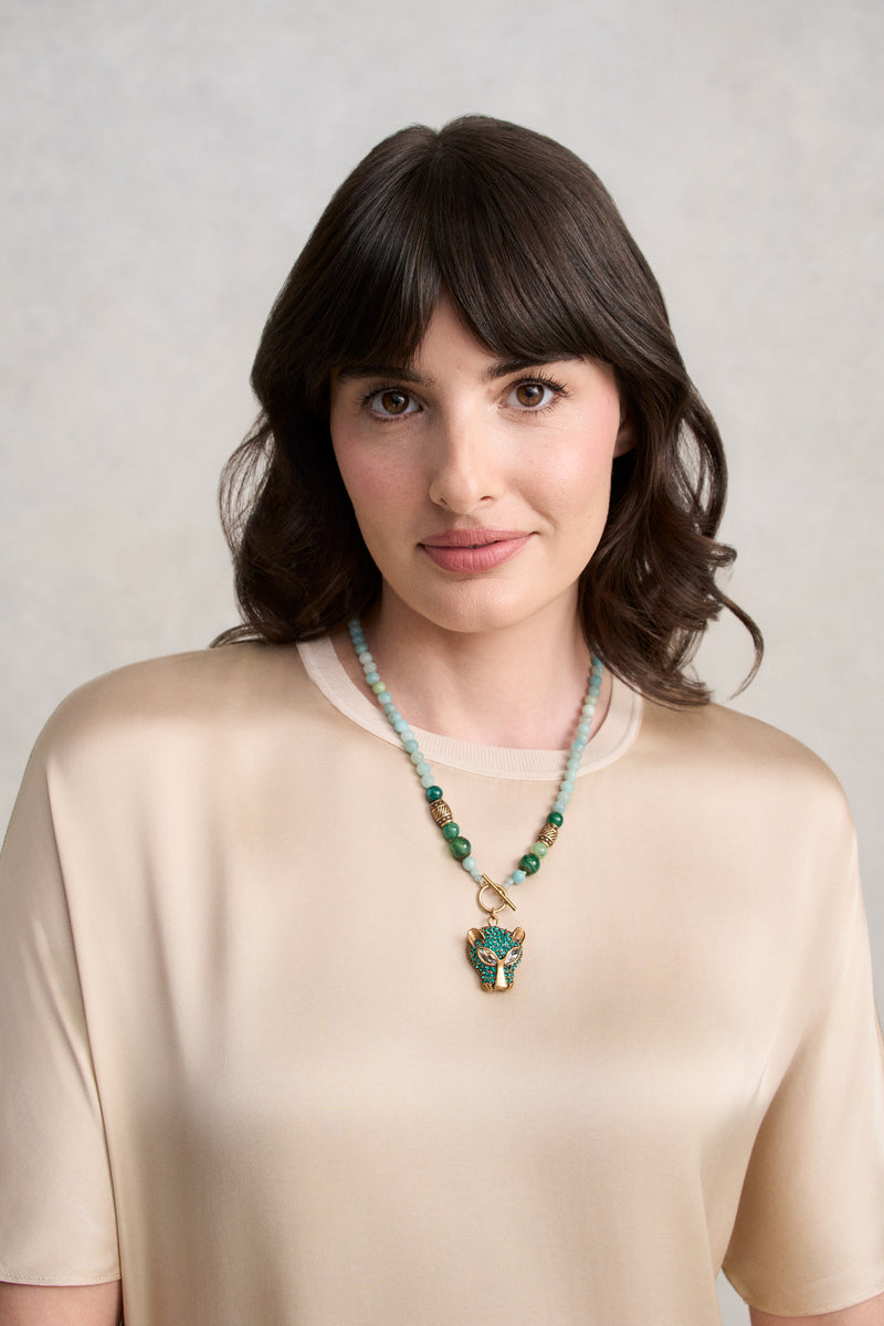 Statement Pendant Necklace - Green