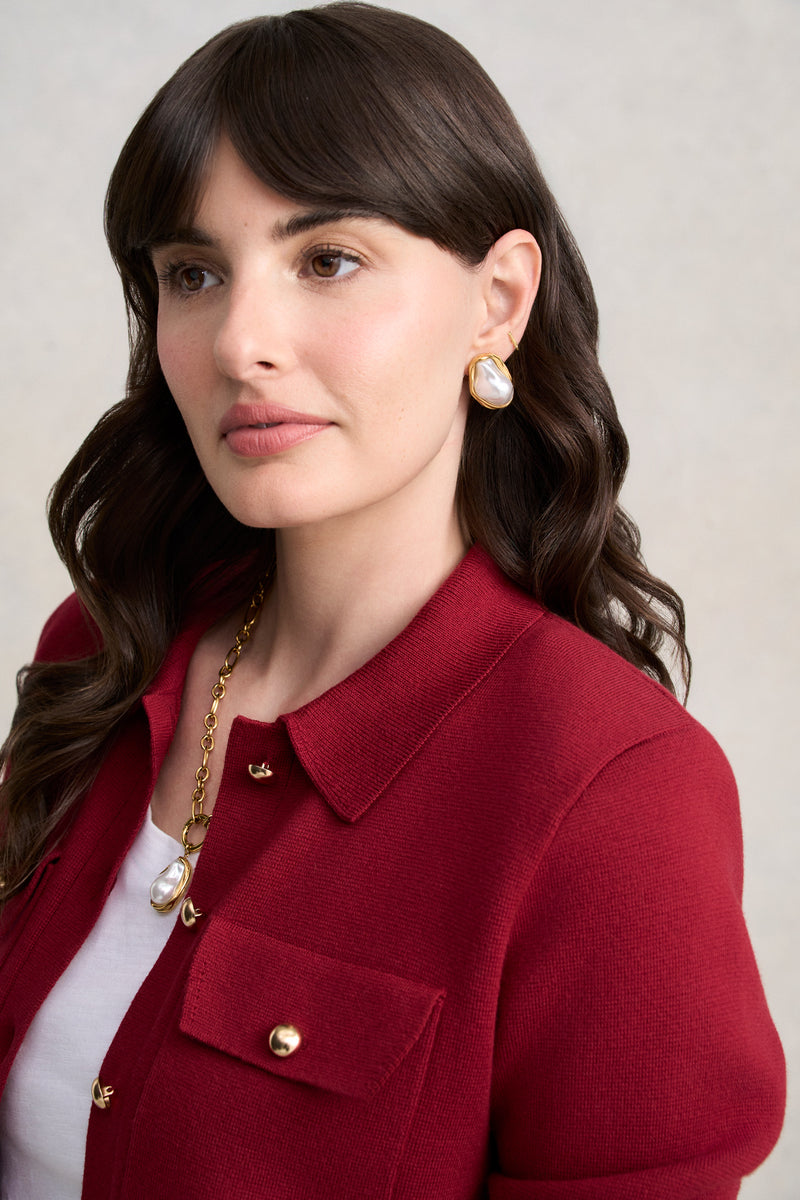 Organic Shaped Earrings - Gold