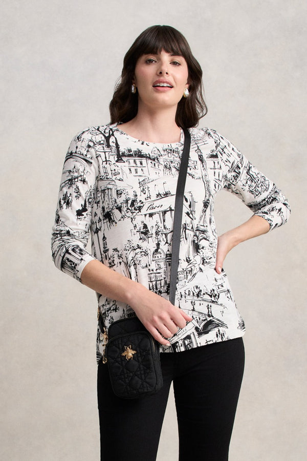 Quilted Phone Bag - Black