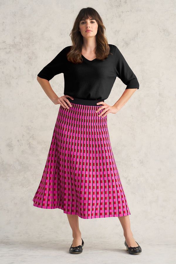 Geo Jacquard Knit Skirt