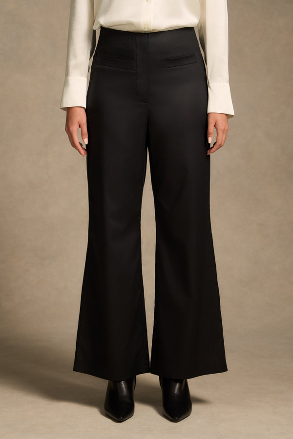 High Waisted Bootleg Pant - Black