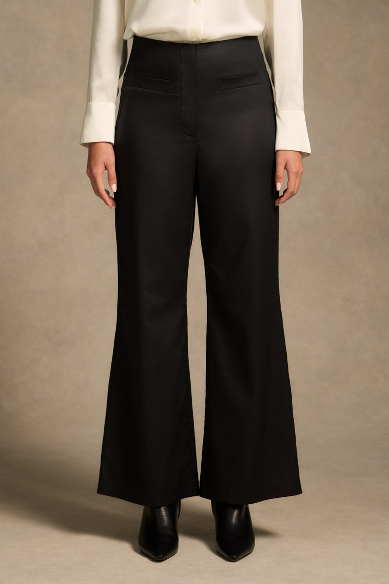 High Waisted Bootleg Pant - Black