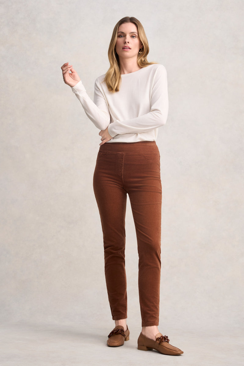 BENGAJEAN CORD SKINNY LEG - CINNAMON